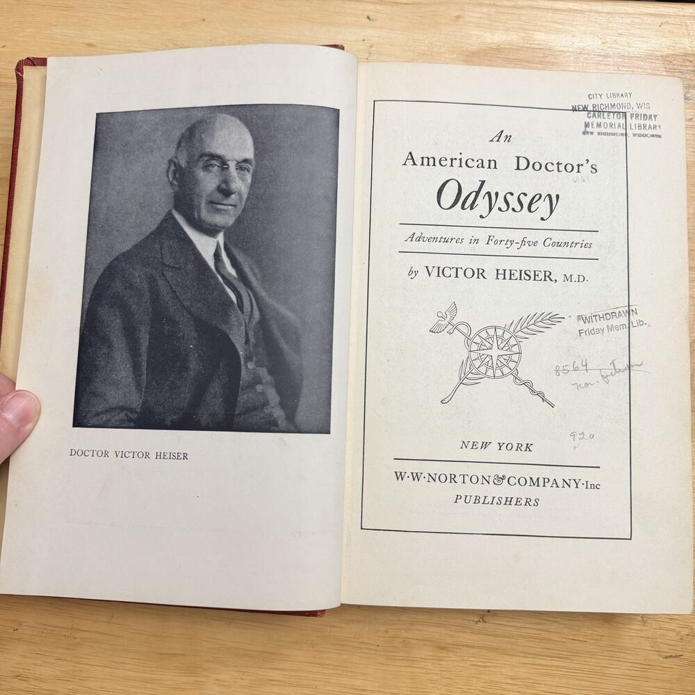 An American Doctors Odyssey By Victor Heiser Vintage 1936 Hardcover 10th Edition - Picture 6 of 16